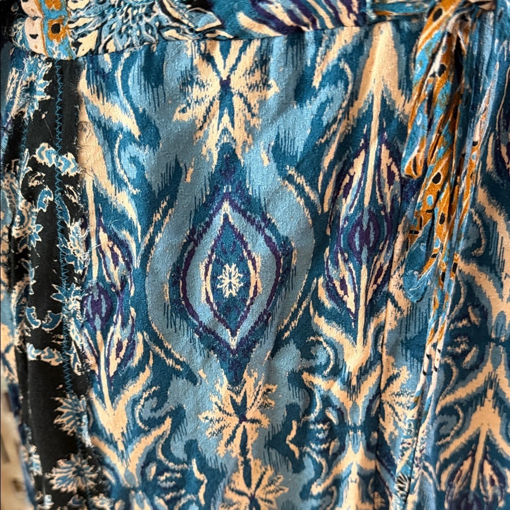 NWT Free People Mixed Emotions Bohemian Romper Blue size Large - Picture 8 of 15